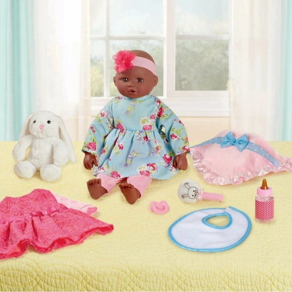 My Sweet Love 18" Doll and Accessories Set with Plush Bunny and extra outfit - Picture 4 of 5